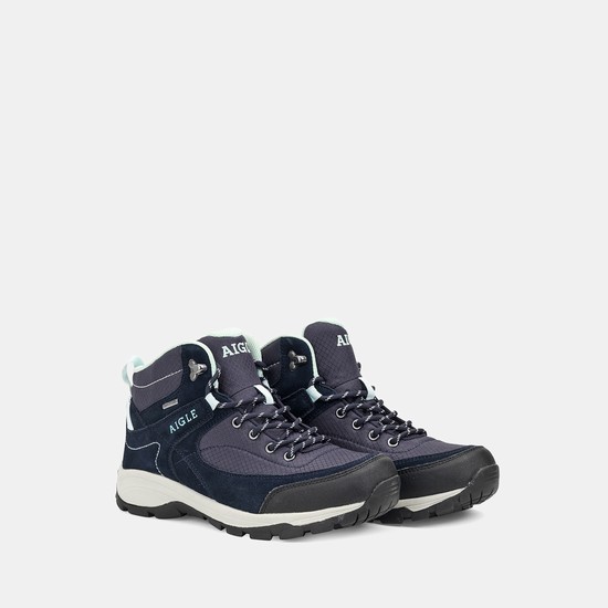 Aigle The Waterproof And Breathable Shoee Walking Shoes Women Navy/Purple ZA-23649